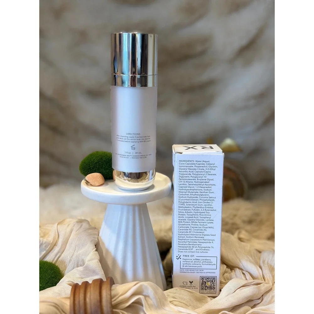 Beekman 1802 Milk RX Advanced Better Aging Wrinkle Serum 1oz Rexosome Vitamin C